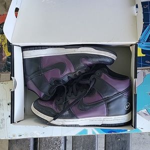Nike Dunk Hi fragment, Size 10, black and purple